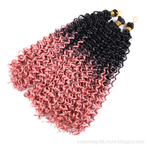 Passion Twist Crochet Braiding Hair Synthetic Wholesale Curly Water Wave Crochet Hair Water Wave Twist For Distressed